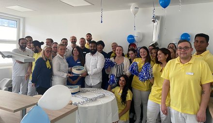 Teamfoto Bochum am ersten Jahrestag